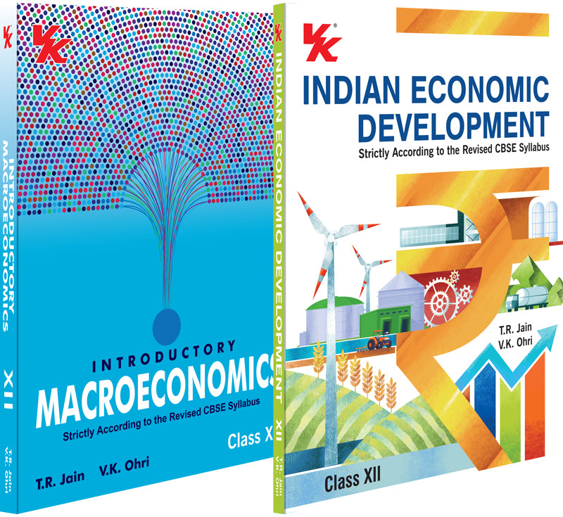 Introductory Macroeconomics and Indian Economic Development Class 12 (Set of 2) | CBSE (NCERT Solved) | Examination 2024-2025 | By TR Jain & VK Ohri