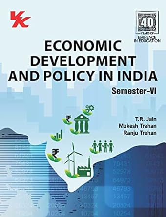 Economic Development and Policy in India for B.A-II Sem -VI GJU University 2023-24 Examinations