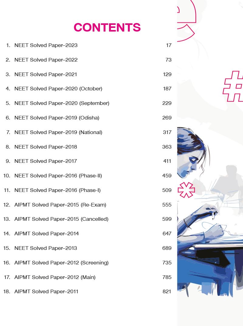 NEET (UG) Previous Years Solved Papers | Physics, Chemistry & Biology (2011-2023) by DC Pandey