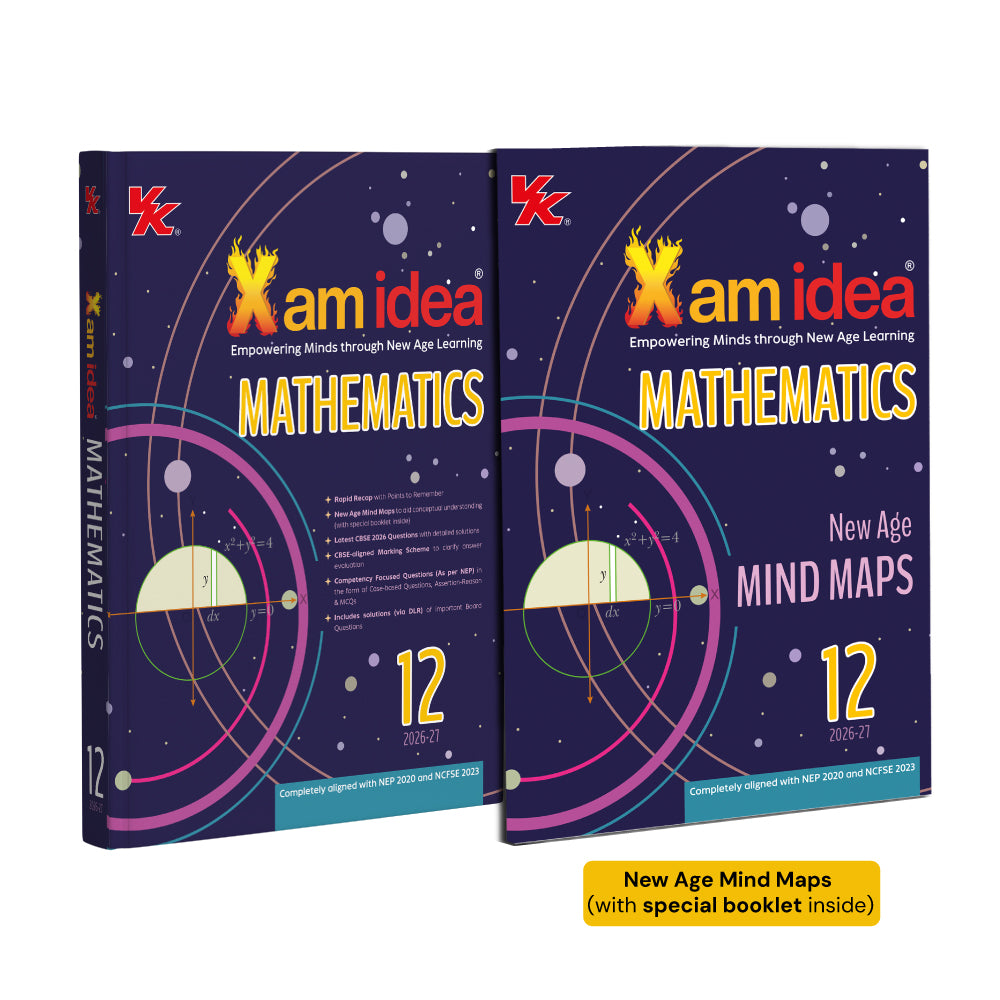 Xam idea Mathematics Class 12 | CBSE 2026–27 | NEP 2020 & NCF-SE 2023 Aligned | Mind Map | CBSE 2026 Questions | Competency-Based Questions | 2026 CBSE Exam Papers & Sample Paper