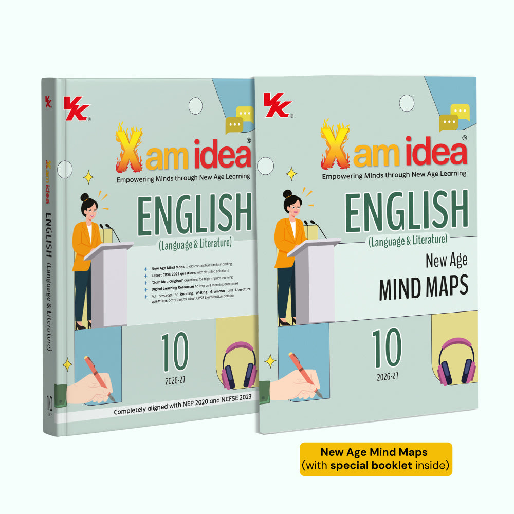 Xam idea English (Language & Literature) Class 10 (CBSE 2026-27) | With New Age Mind Maps | Latest CBSE 2026 Questions with Detailed Solutions | Xam Idea Original Questions | Digital Learning Resources | Reading, Writing, Grammar & Literature