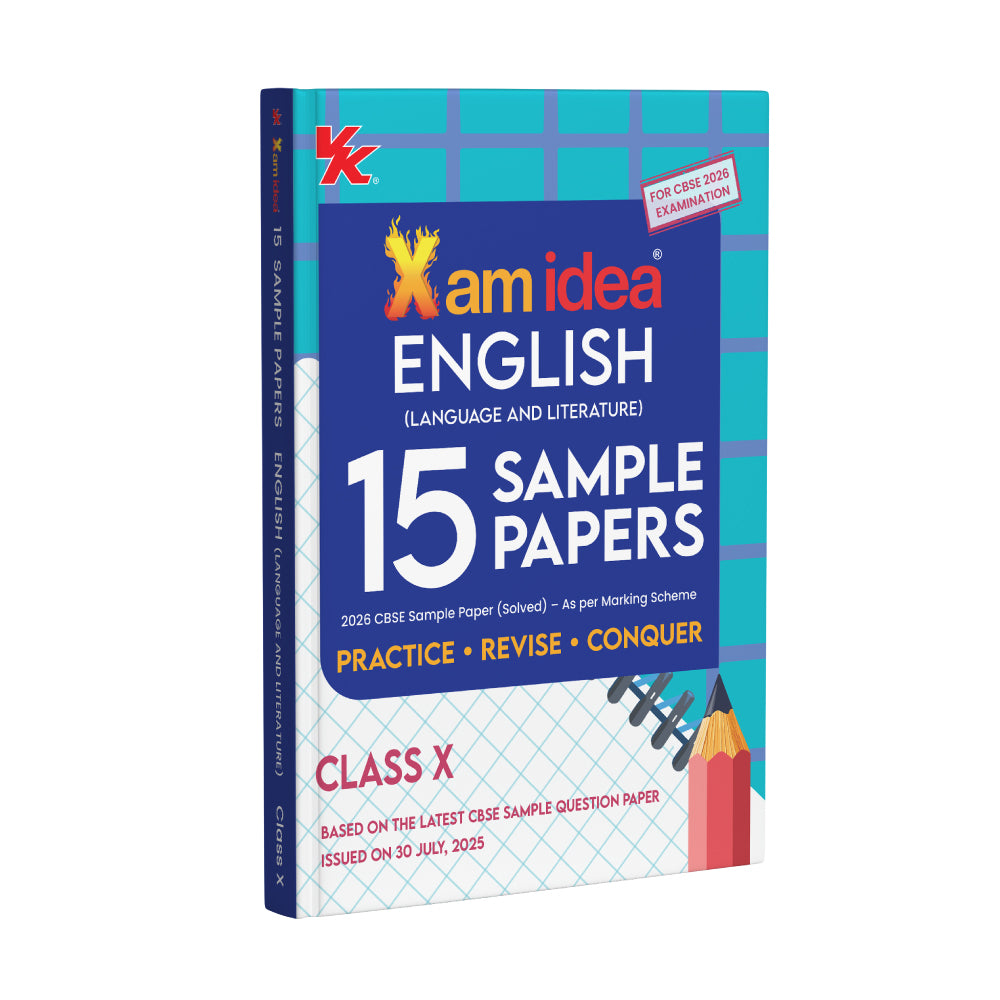 Xam idea CBSE 15 Sample Question Papers Class 10 English (Language & Literature) for 2026 Board Exams (As per the latest CBSE SQP dated 30th July 2025) | With Solved Board Paper 2025