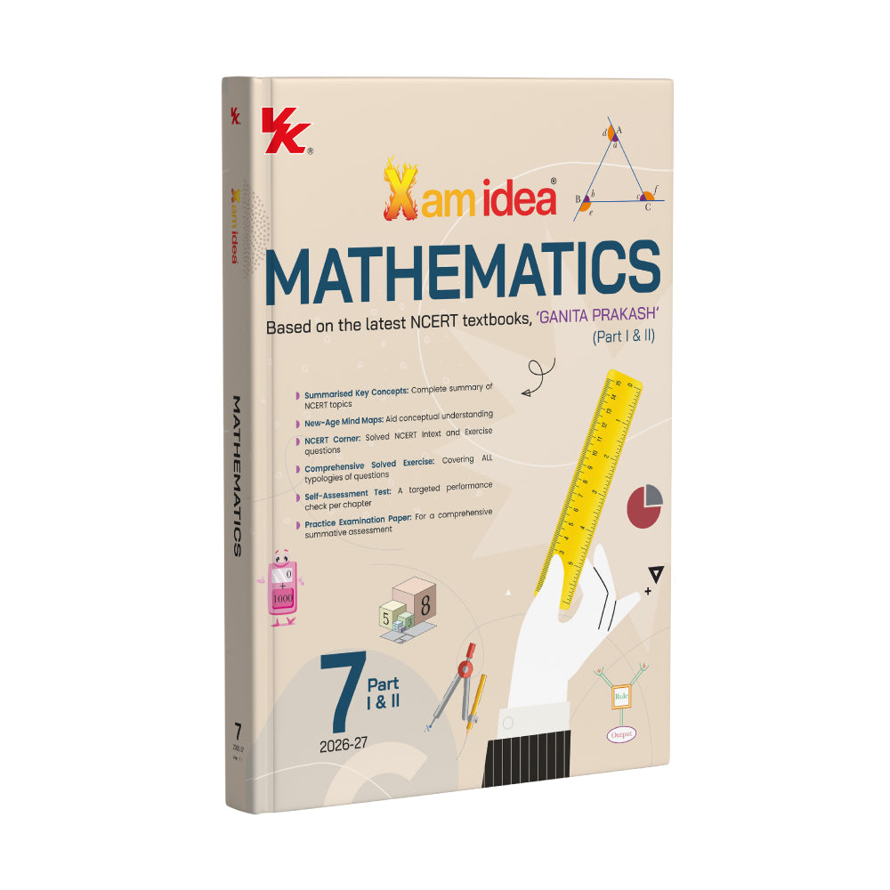 Xamidea Mathematics Class 7 | CBSE 2026 – 27 | Based on the Latest NCERT textbooks, ‘Ganita Prakash (Part I & II)’ | NEP 2020 & NCF-SE 2023 Aligned | Mind Maps | NCERT Corner | Practice Examination Paper