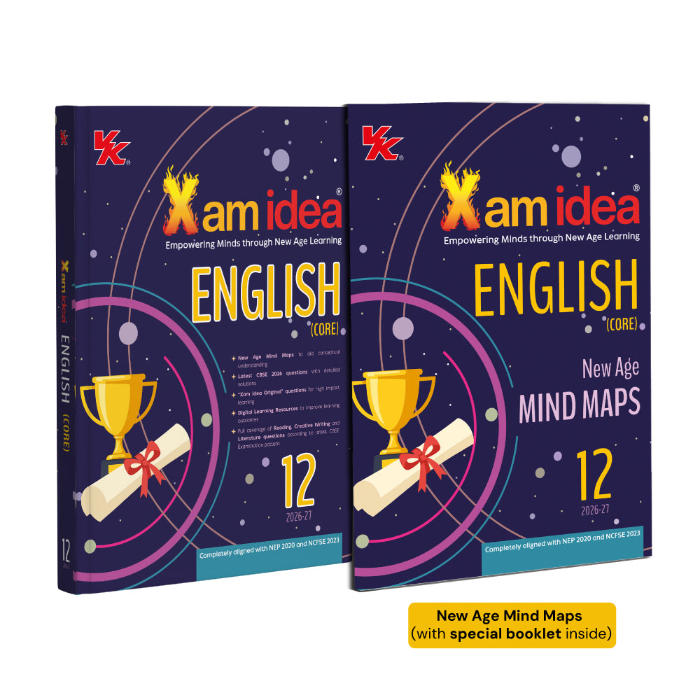 Xam idea English (Core) Class 12 (CBSE 2026-27) | With New Age Mind Maps | Latest CBSE 2026 Questions with Detailed Solutions | Xam Idea Original Questions | Digital Learning Resources | Reading, Creative Writing & Literature