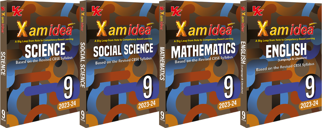 Xam idea Bundle Set of 4 (Science, Social Science, Mathematics & English (Lang. & Lit) Class 9 | CBSE | Chapterwise Question Bank | Based on Revised Syllabus | NCERT Questions Include | 2023-24 Exam
