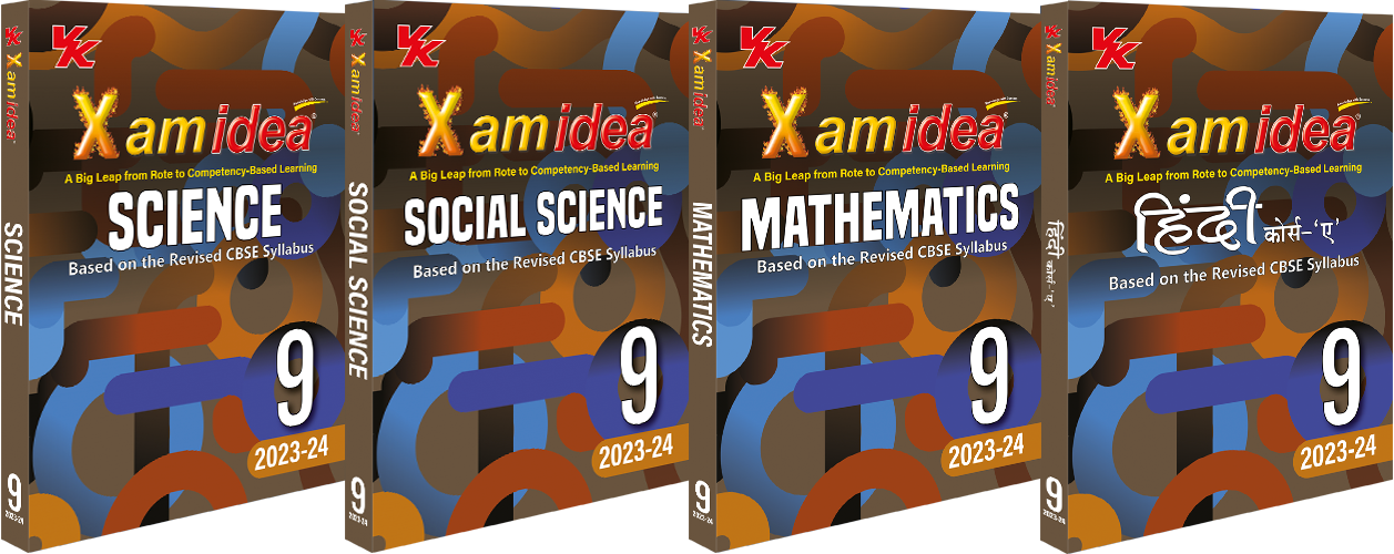 Xam idea Bundle Set of 4 (Science, Social Science, Mathematics & Hindi A) Class 9 Book | CBSE | Chapterwise Question Bank | Based on Revised CBSE Syllabus | NCERT Questions Include | 2023-24 Exam