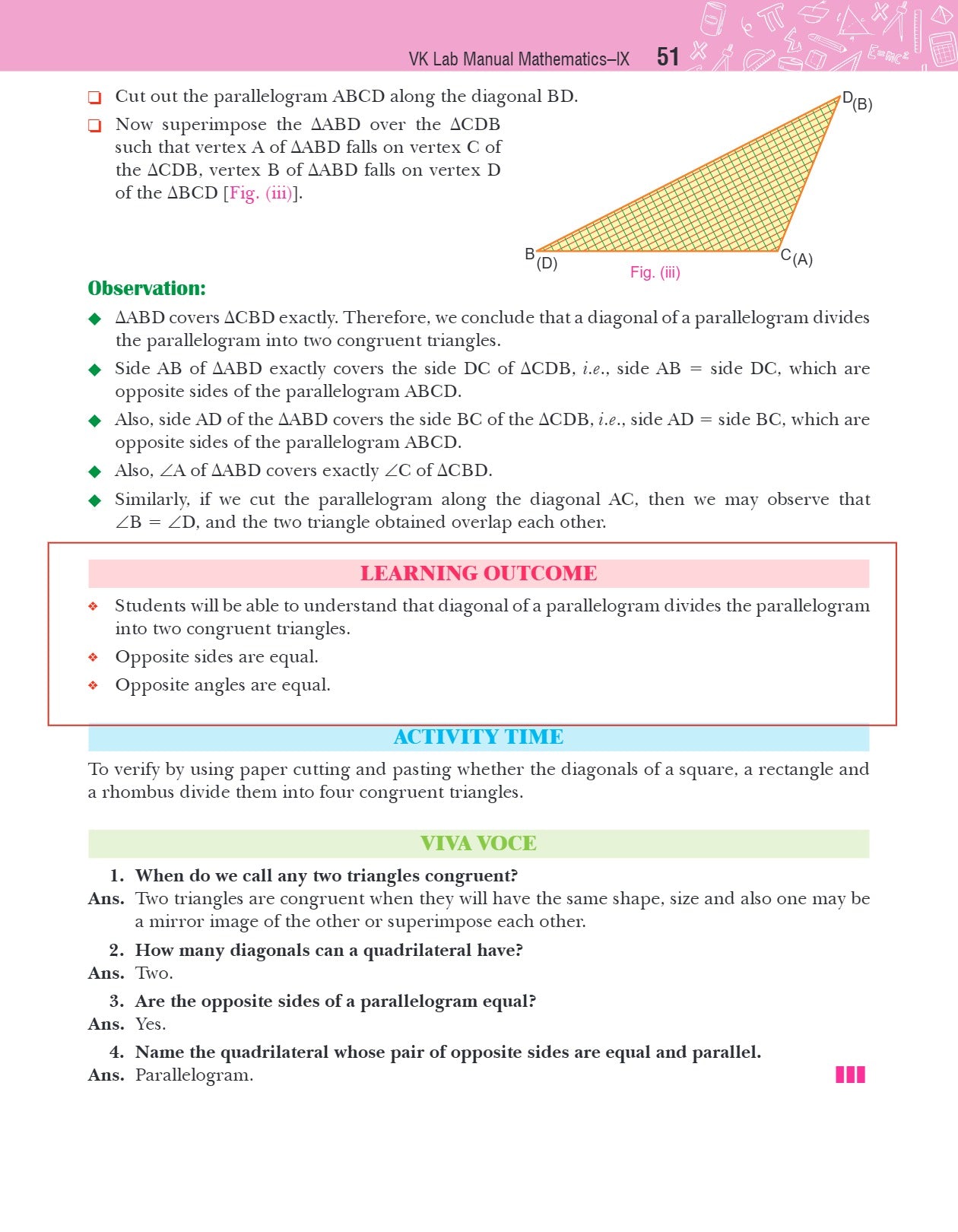 Lab Manual Mathematics (PB) Without Worksheet | For Class 9 | CBSE Bas