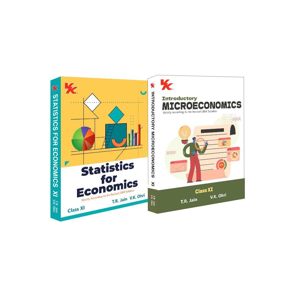 Introductory Microeconomics and Statistics for Economics Class 11 (Set of 2) | CBSE (NCERT Solved) | 2024-25 Examination | By TR Jain & VK Ohri