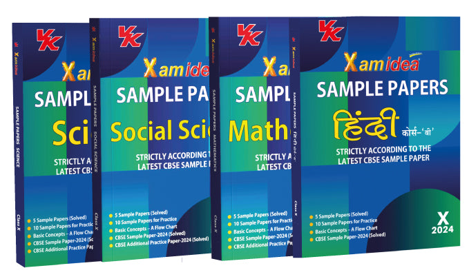 Xam idea Sample Papers Simplified Bundle Set of 4 Books (Science, Social Science, Mathematics & Hindi B) Class 10 for 2023 Board Exam |