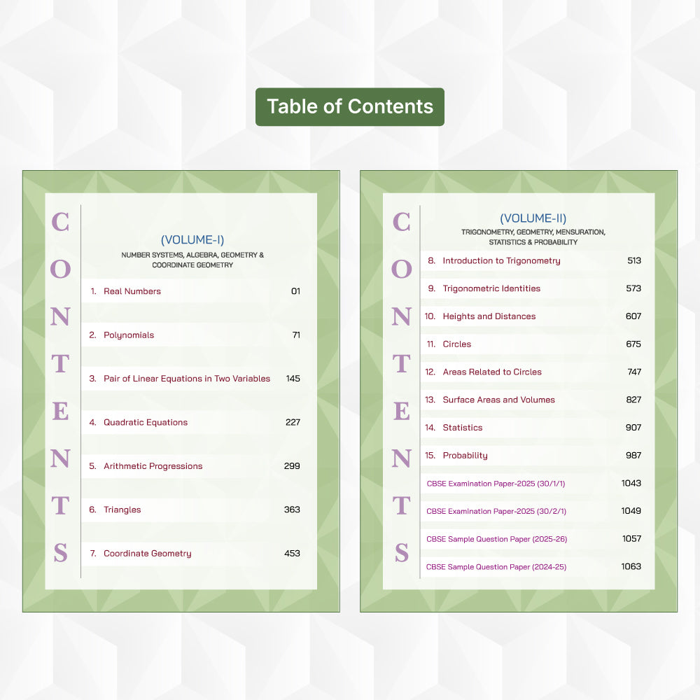 S.M.A.R.T. Minds Mathematics Class 10 (Vol. 1 – 2) | CBSE 2026–27 | NCERT-Aligned Textbook with PYQs (Including 2025), Mind Maps, Competency-Based Practice & Audio-Visual Learning | By Parijat Jain