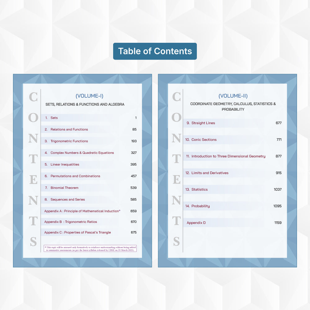 S.M.A.R.T. Minds Mathematics Class 11 (Vol. 1 - 2) | CBSE 2026–27 | NCERT-Aligned Textbook with Mind Maps, Audio-Visual Learning & Competency-Based Practice | By Parijat Jain
