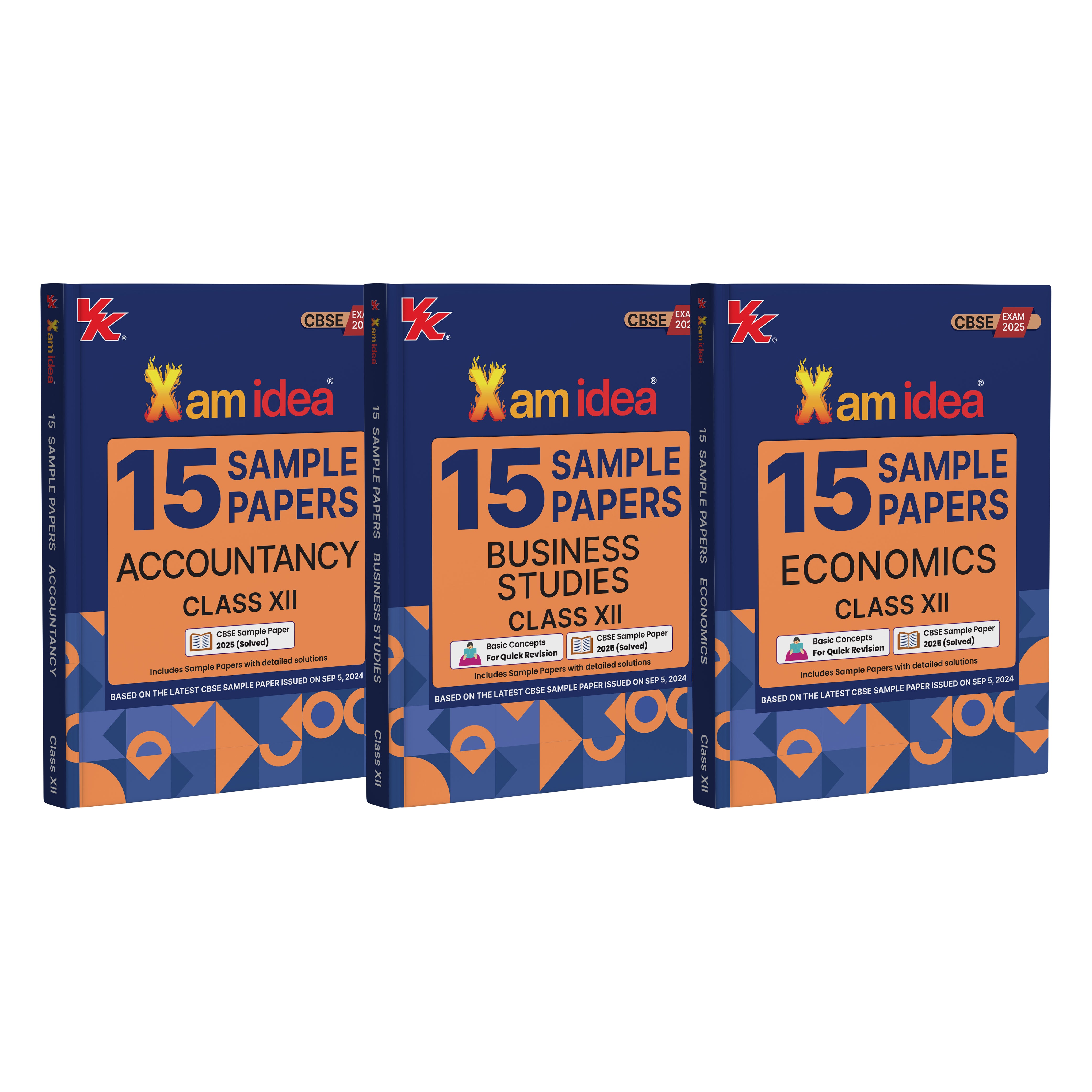 Xam idea Sample Papers Bundle Set of 3 Books (Accountancy, Business Studies, Economics) Class 12 for 2025 Board Exam |