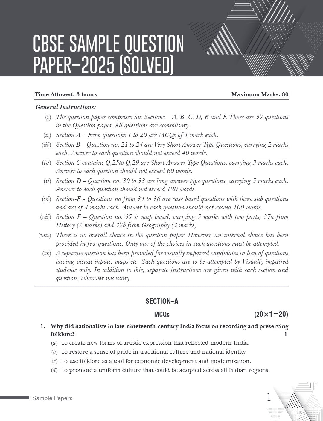 Xamidea Class 10 Social Science Sample Papers for 2025 Board Exams | 15 Latest Papers Based on CBSE Sample Paper issued on Sept 2024