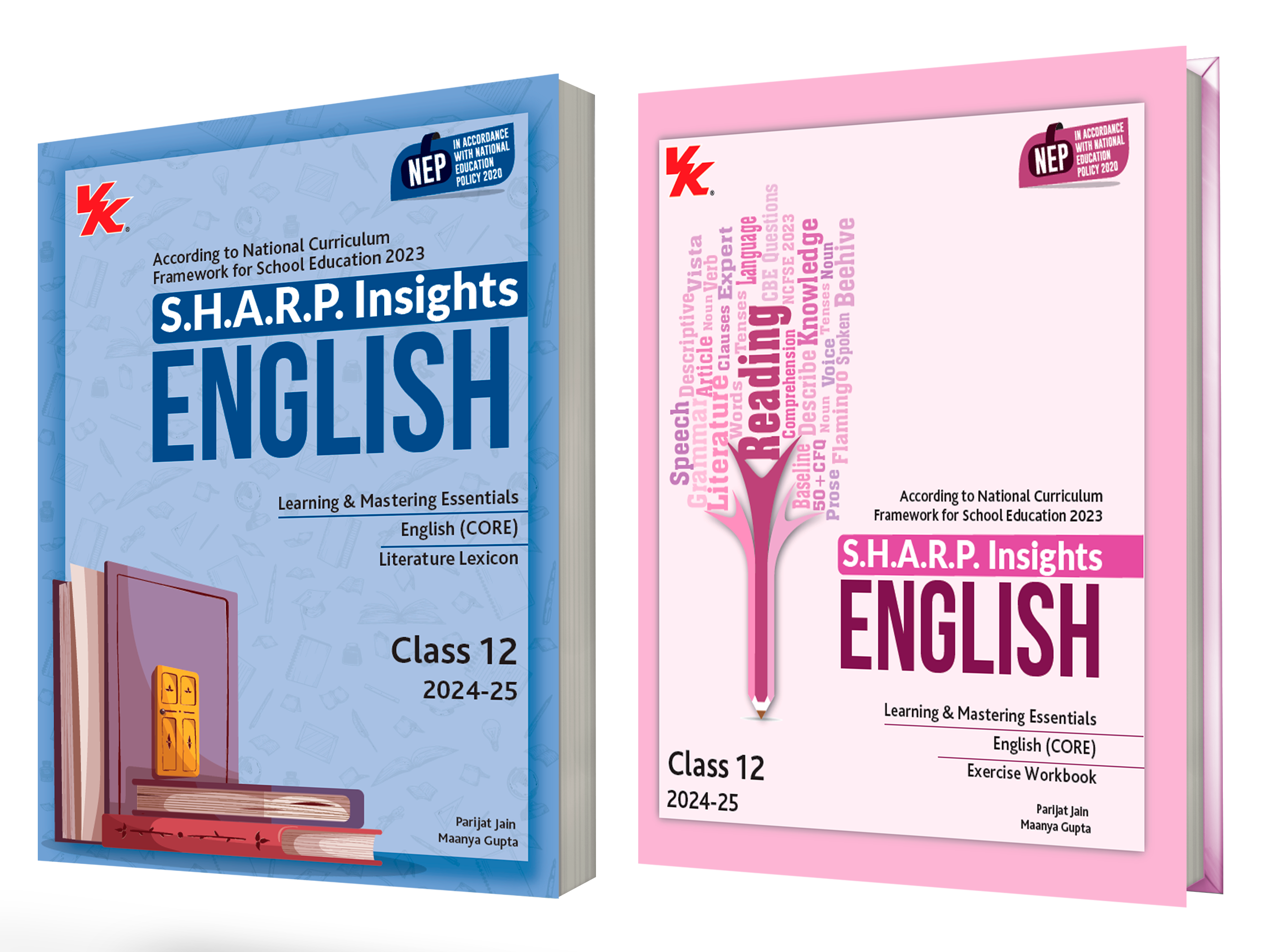 S.H.A.R.P. Insights for English (Core) Lexicon with Exercise Workbook for Class 12 CBSE 2024-25 ( Set of 2 ) by Parijat Jain ( IIT-D, IIM-A ) & Maanya Gupta ( IIM-A)