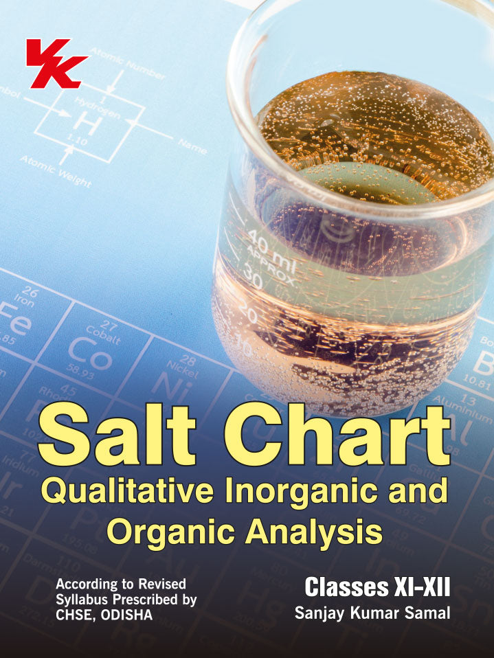 Salt Chart Qualitative and Organic Analysis for Class 11 and Salt Chart Book Pdf