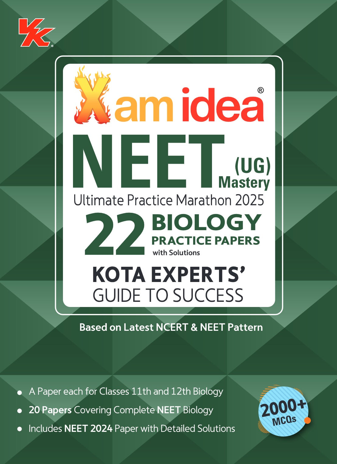Xam Idea NEET (UG) 22 Biology Practice Papers with Solutions by Kota Experts for 2025 Examination