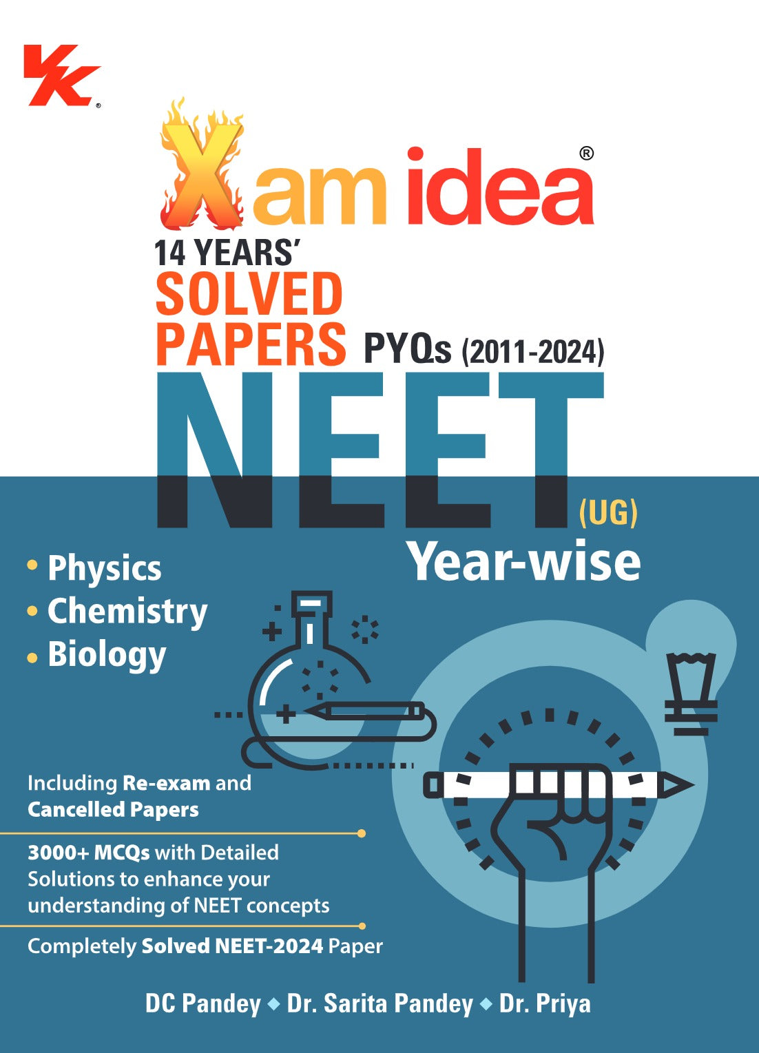 Xam Idea NEET (UG) Previous 14 Years Solved Papers | Physics, Chemistry & Biology (2011-2024) by DC Pandey