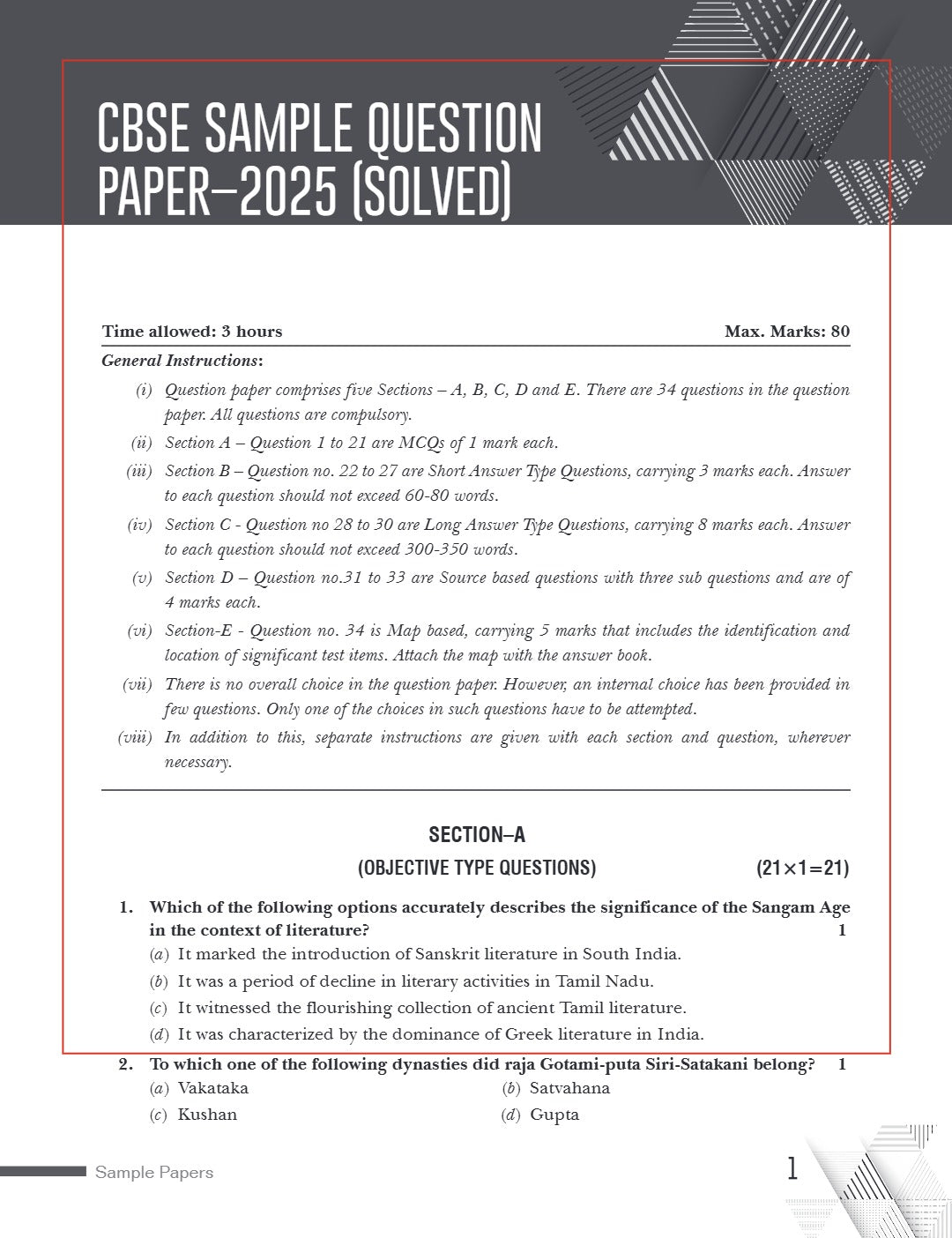 Xamidea Class 12 History Sample Papers for 2025 Board Exams | 15 Latest Papers Based on CBSE Sample Paper issued on Sept 2024