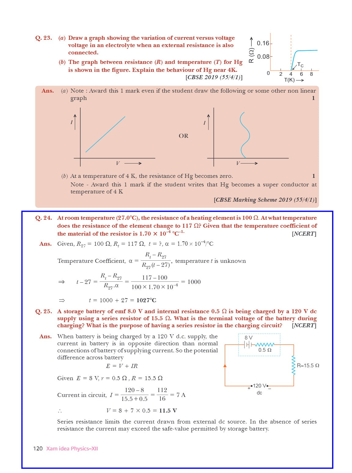 Xam idea Physics Class 12 Book | CBSE Board | Chapterwise Question Bank | Based on Revised CBSE Syllabus | NCERT Questions Included | 2024-25 Exam